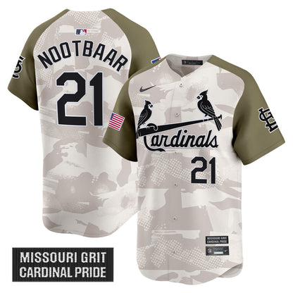 Men's St. Louis Cardinals 2025 Armed Forces Day Vapor Premier Limited Jersey - All Stitched