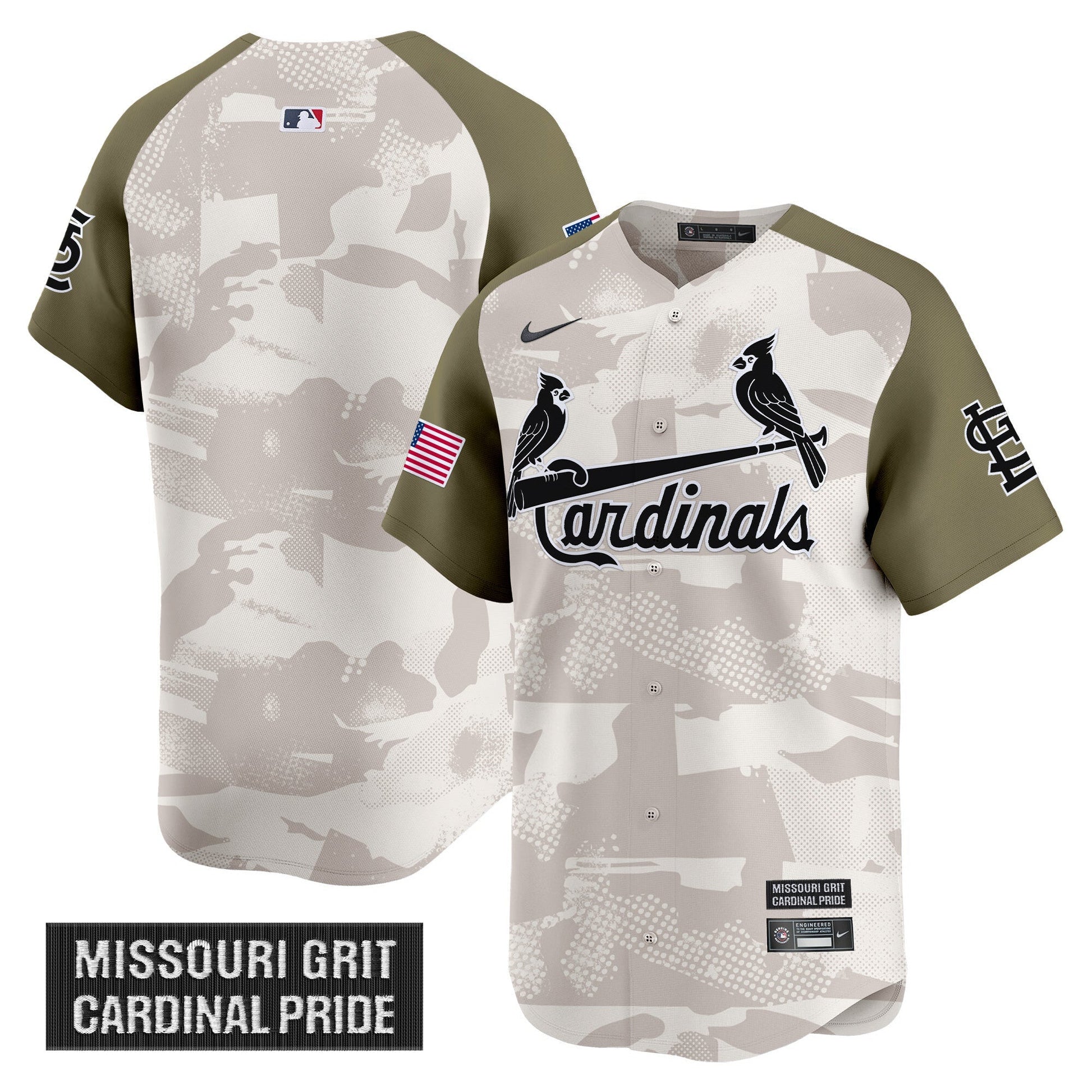 Men's St. Louis Cardinals 2025 Armed Forces Day Vapor Premier Limited Jersey - All Stitched