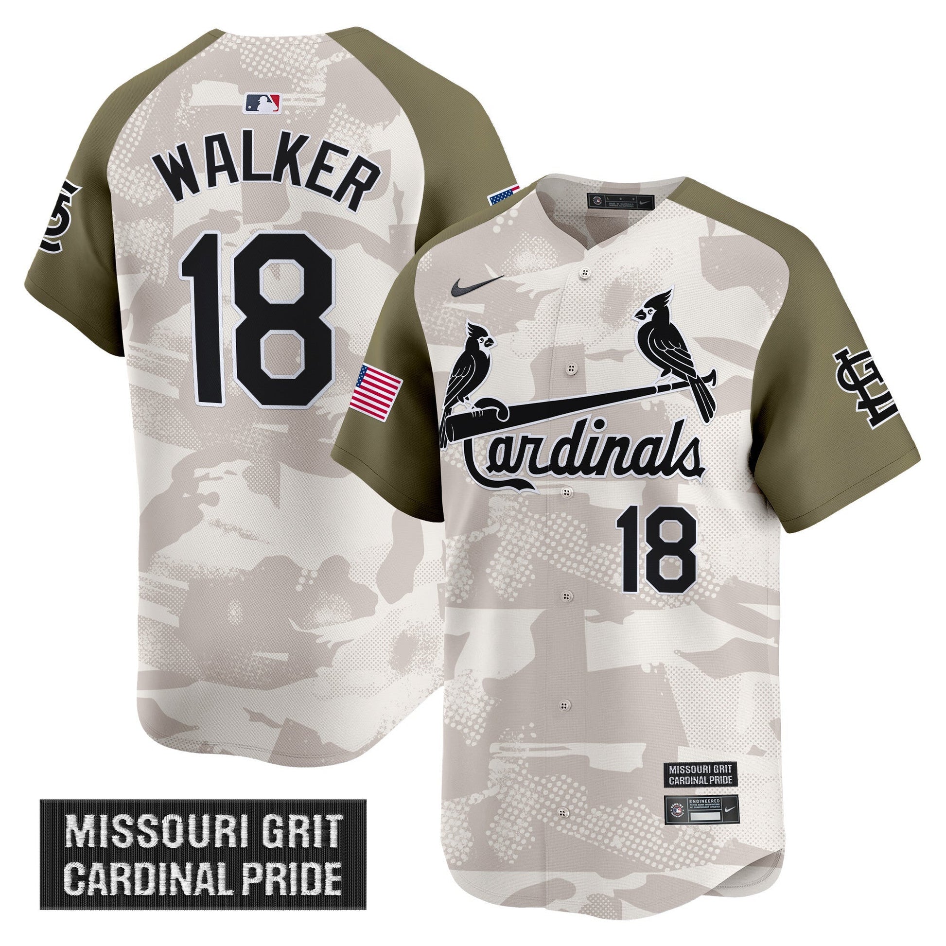 Men's St. Louis Cardinals 2025 Armed Forces Day Vapor Premier Limited Jersey - All Stitched