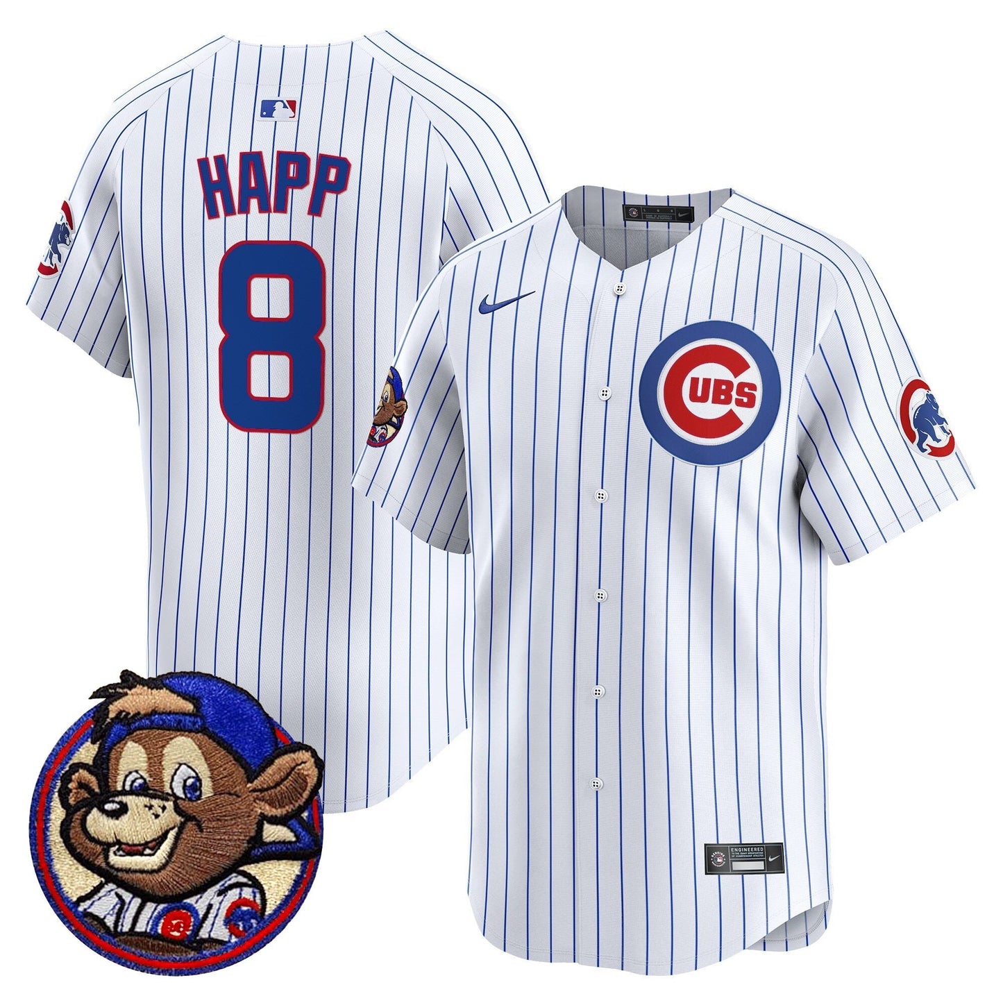 Men's Chicago Cubs Clark Patch Vapor Premier Limited Jersey - All Stitched