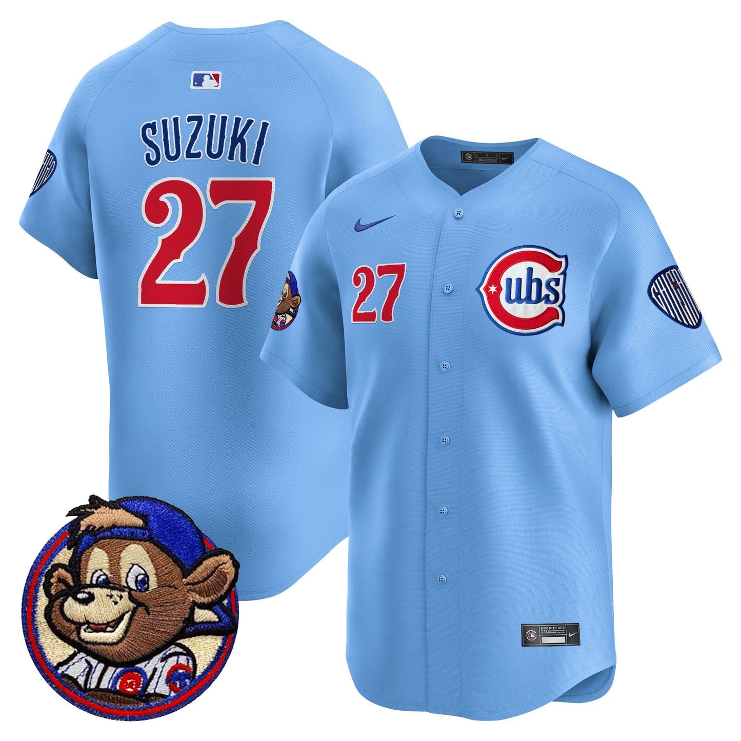 Men's Chicago Cubs Clark Patch Vapor Premier Limited Jersey - All Stitched
