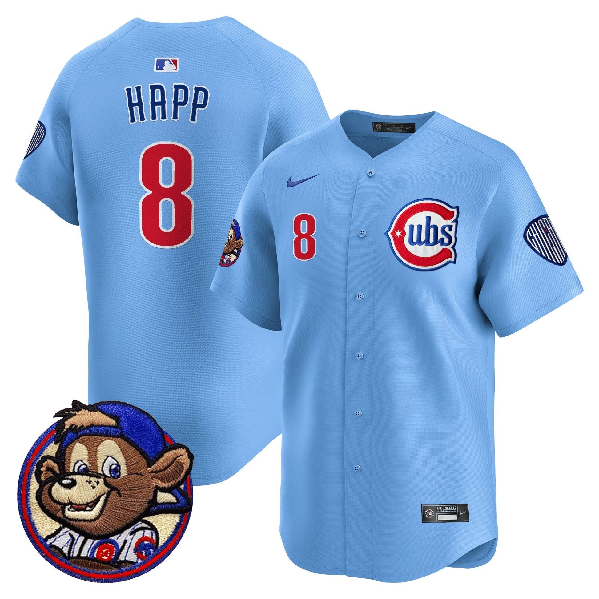 Men's Chicago Cubs Clark Patch Vapor Premier Limited Jersey - All Stitched