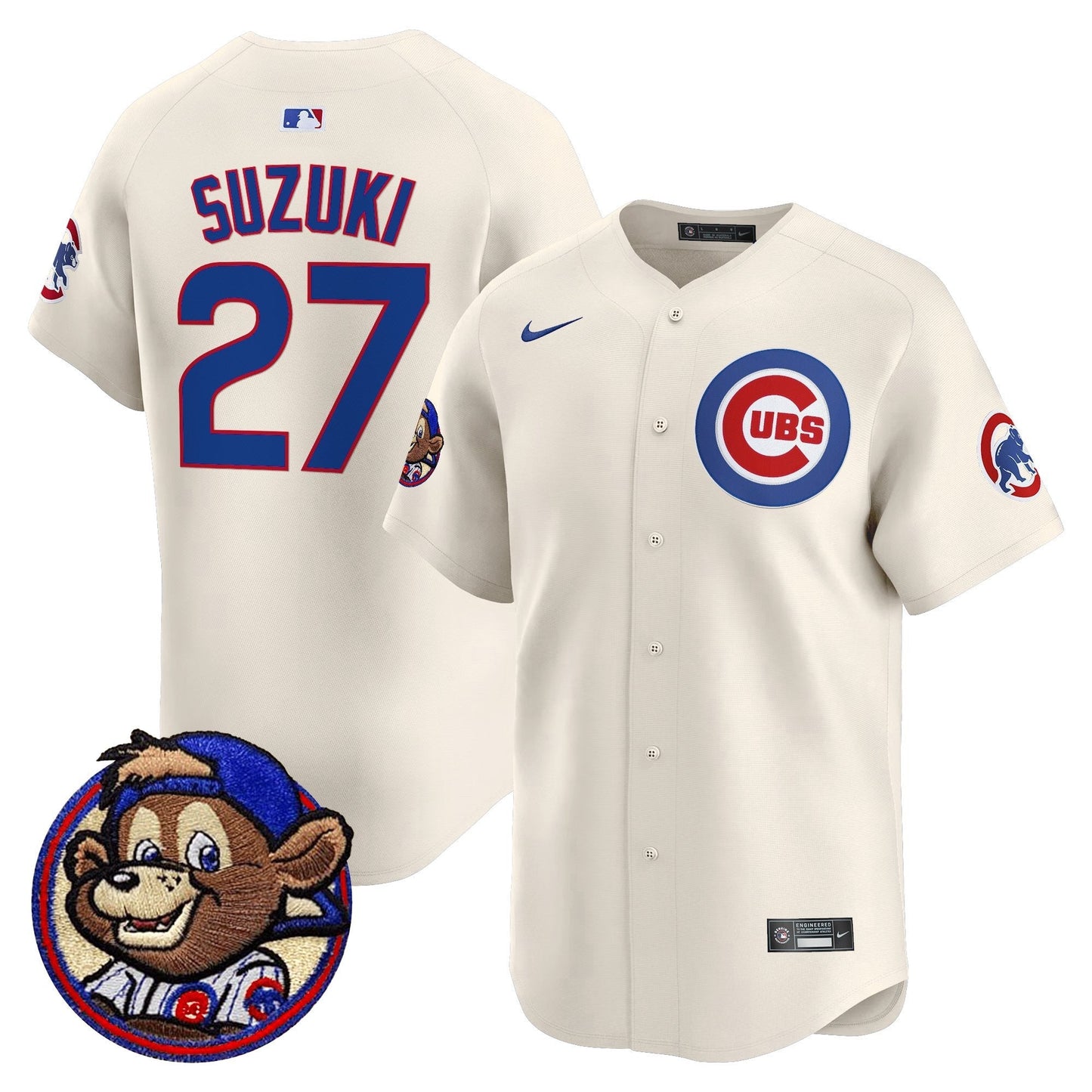 Men's Chicago Cubs Clark Patch Vapor Premier Limited Jersey - All Stitched