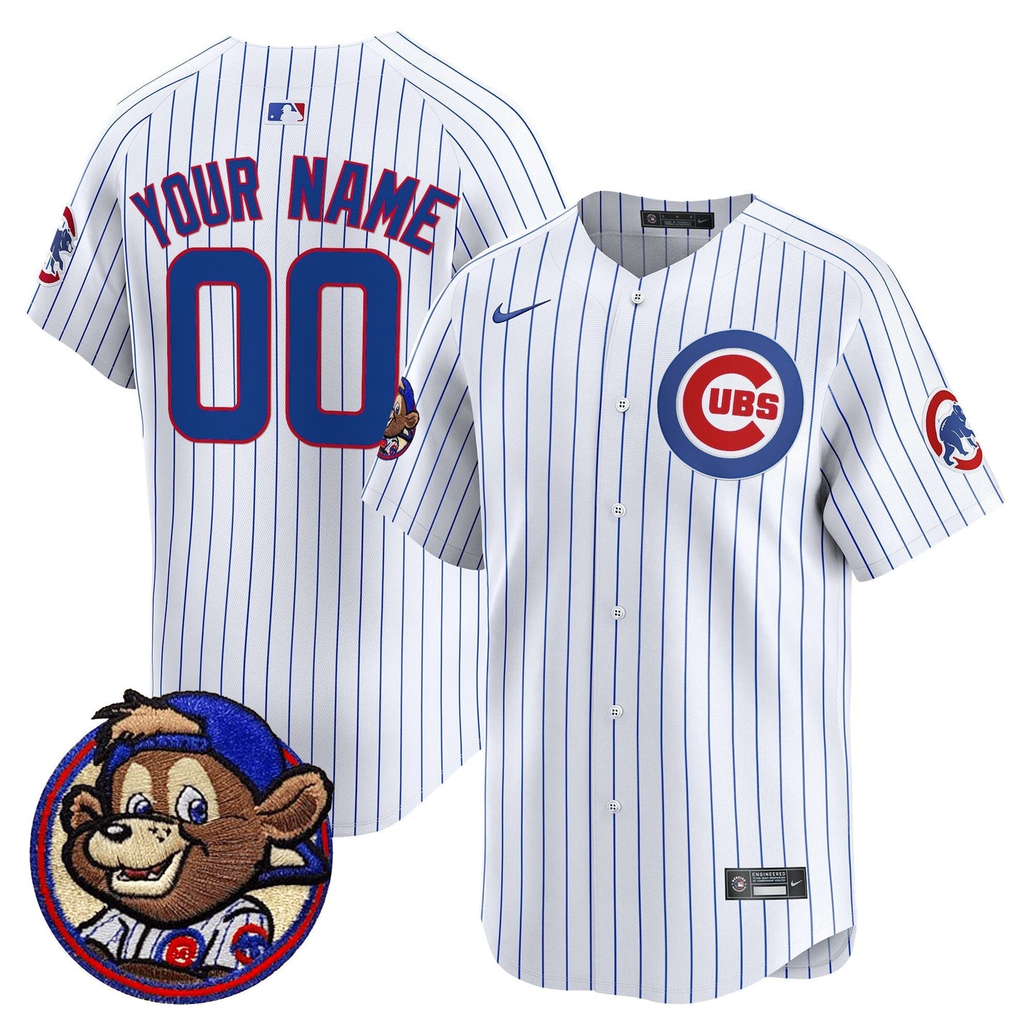 Chicago Cubs Clark Patch Vapor Premier Limited Custom Jersey - All Stitched