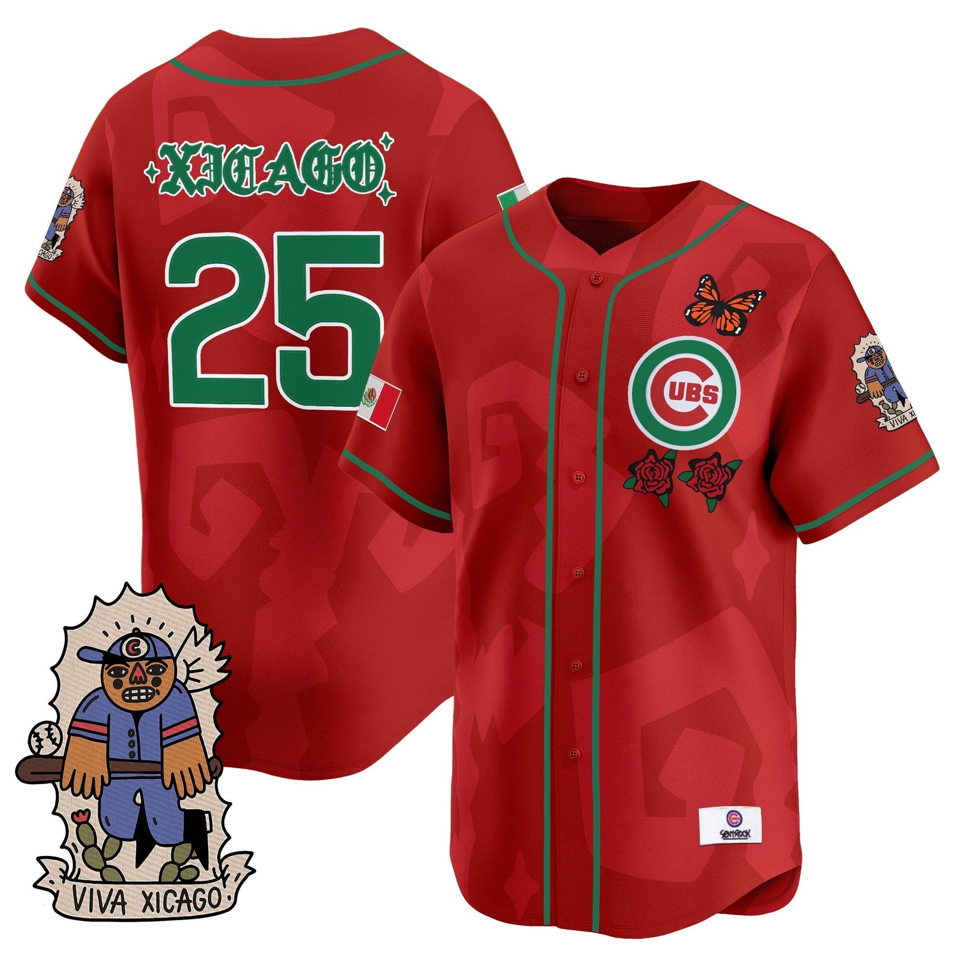 Men's 2025 Chicago Cubs Mexican Heritage Vapor Premier Limited Jersey - Stitched