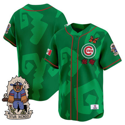 Men's 2025 Chicago Cubs Mexican Heritage Vapor Premier Limited Jersey - Stitched