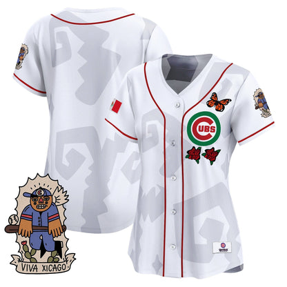 Women's 2025 Chicago Cubs Mexican Heritage Vapor Premier Limited Jersey - Stitched