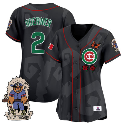 Women's 2025 Chicago Cubs Mexican Heritage Vapor Premier Limited Jersey - Stitched