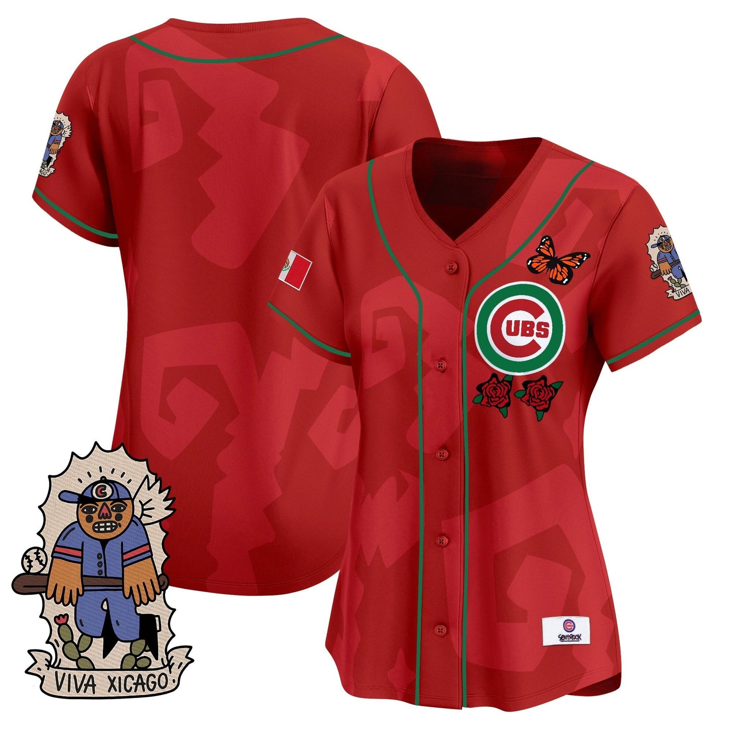 Women's 2025 Chicago Cubs Mexican Heritage Vapor Premier Limited Jersey - Stitched