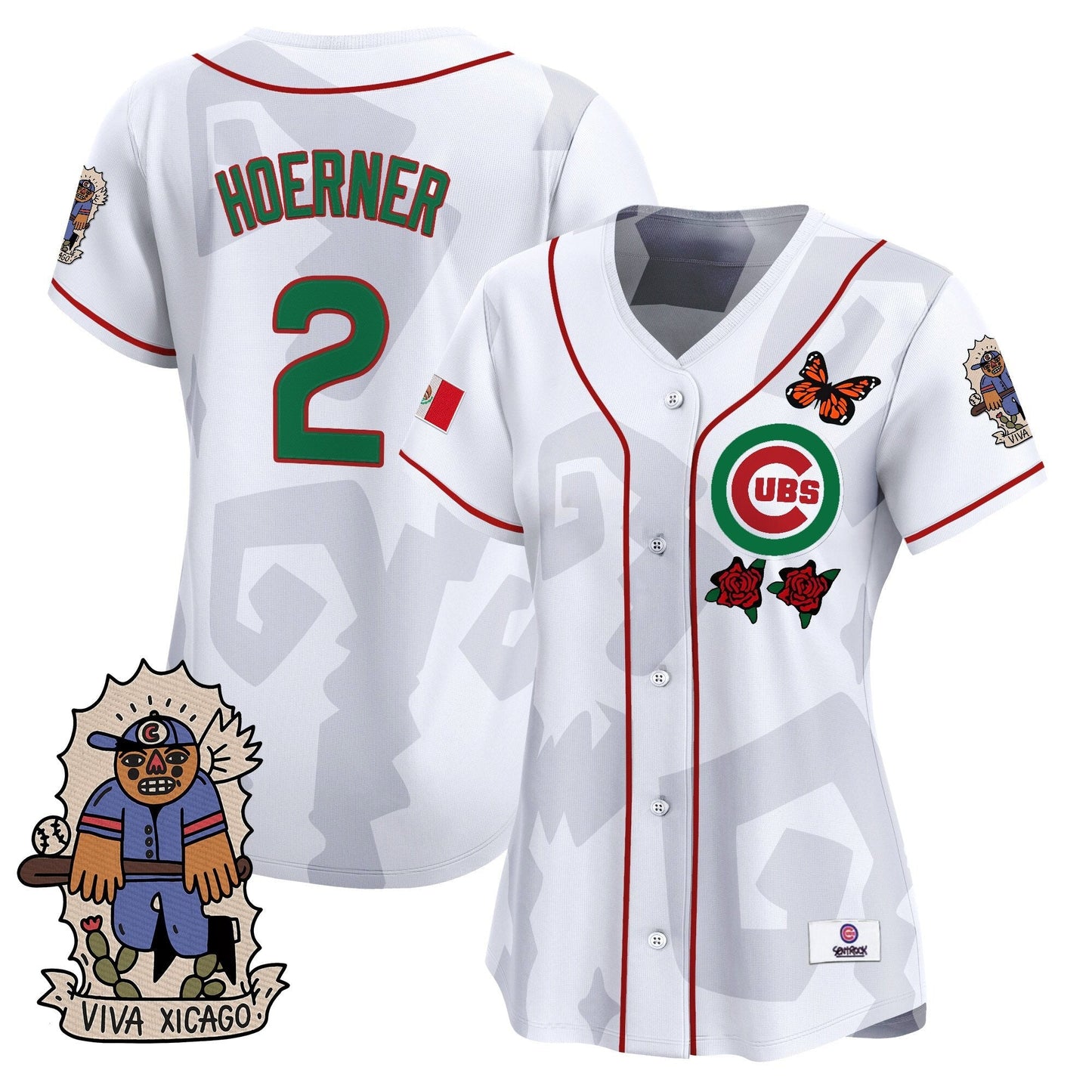 Women's 2025 Chicago Cubs Mexican Heritage Vapor Premier Limited Jersey - Stitched