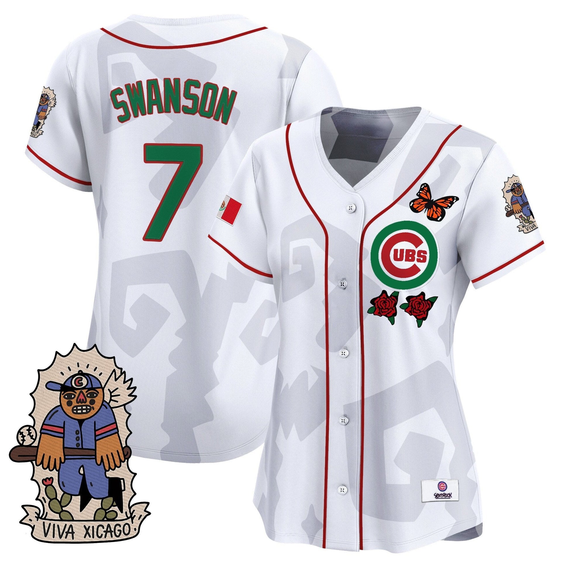 Women's 2025 Chicago Cubs Mexican Heritage Vapor Premier Limited Jersey - Stitched