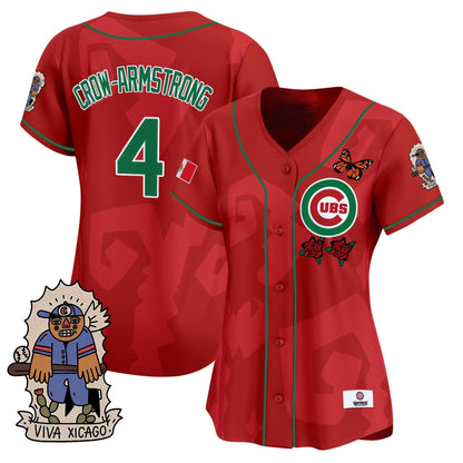 Women's 2025 Chicago Cubs Mexican Heritage Vapor Premier Limited Jersey - Stitched