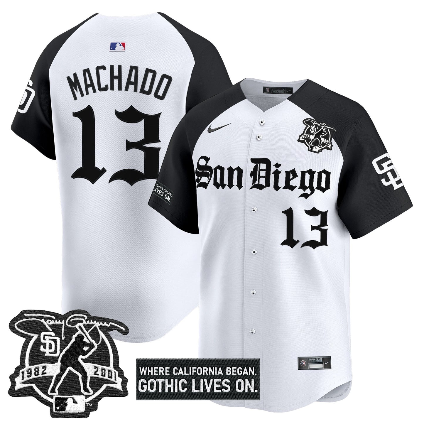 Men's San Diego Padres 'Gothic Edition' Vapor Premier Limited Jersey - All Stitched