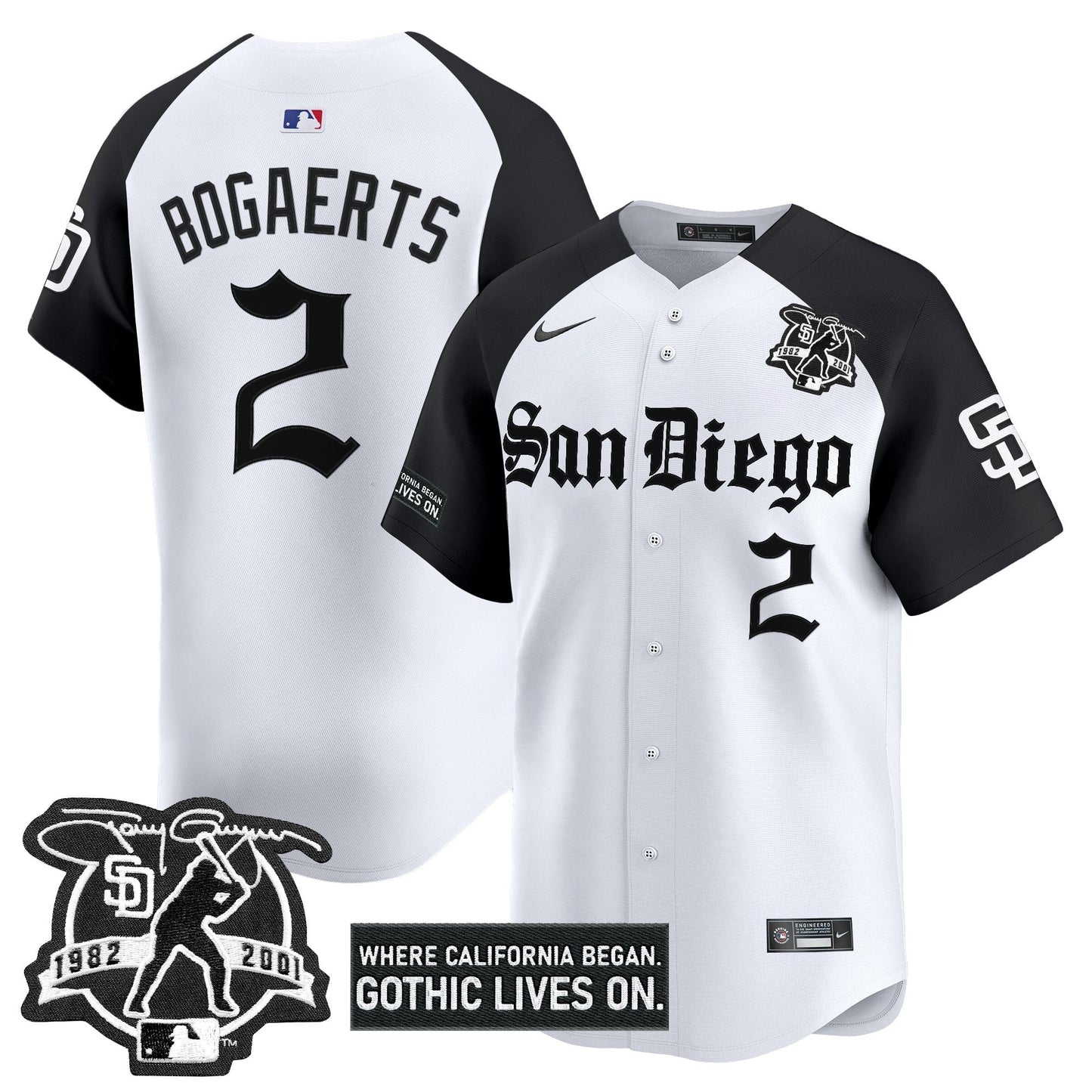 Men's San Diego Padres 'Gothic Edition' Vapor Premier Limited Jersey - All Stitched