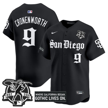 Men's San Diego Padres 'Gothic Edition' Vapor Premier Limited Jersey - All Stitched