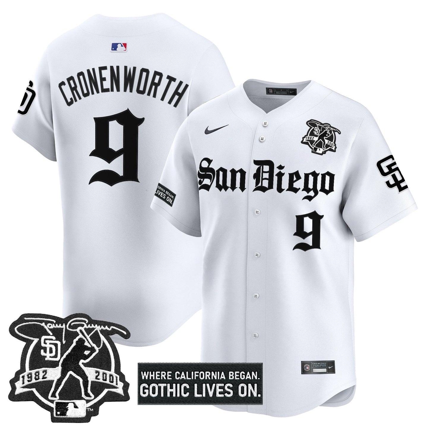 Men's San Diego Padres 'Gothic Edition' Vapor Premier Limited Jersey - All Stitched