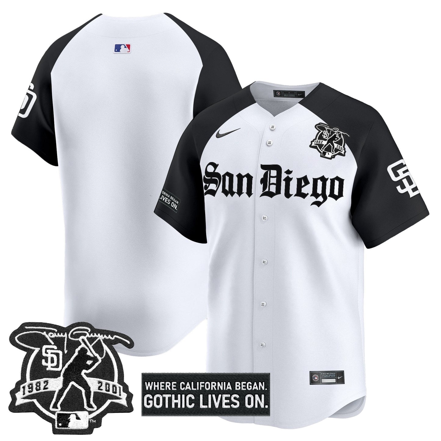 Men's San Diego Padres 'Gothic Edition' Vapor Premier Limited Jersey - All Stitched