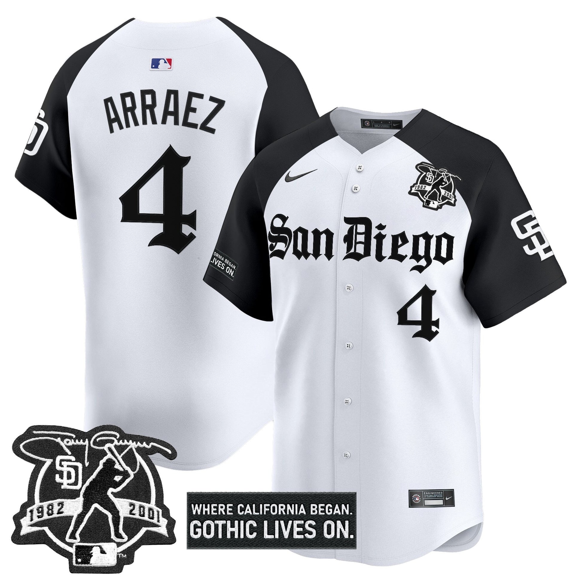 Men's San Diego Padres 'Gothic Edition' Vapor Premier Limited Jersey - All Stitched