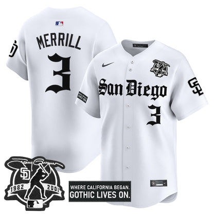 Men's San Diego Padres 'Gothic Edition' Vapor Premier Limited Jersey - All Stitched