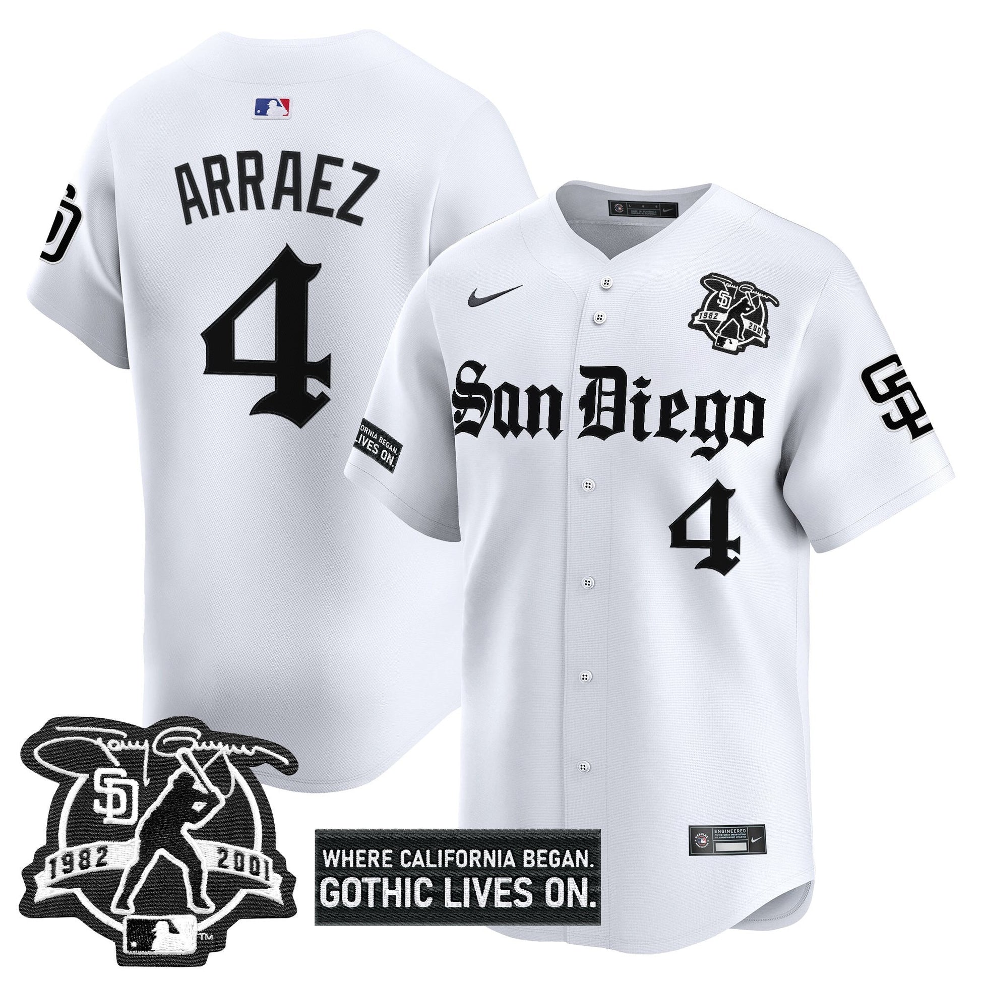 Men's San Diego Padres 'Gothic Edition' Vapor Premier Limited Jersey - All Stitched