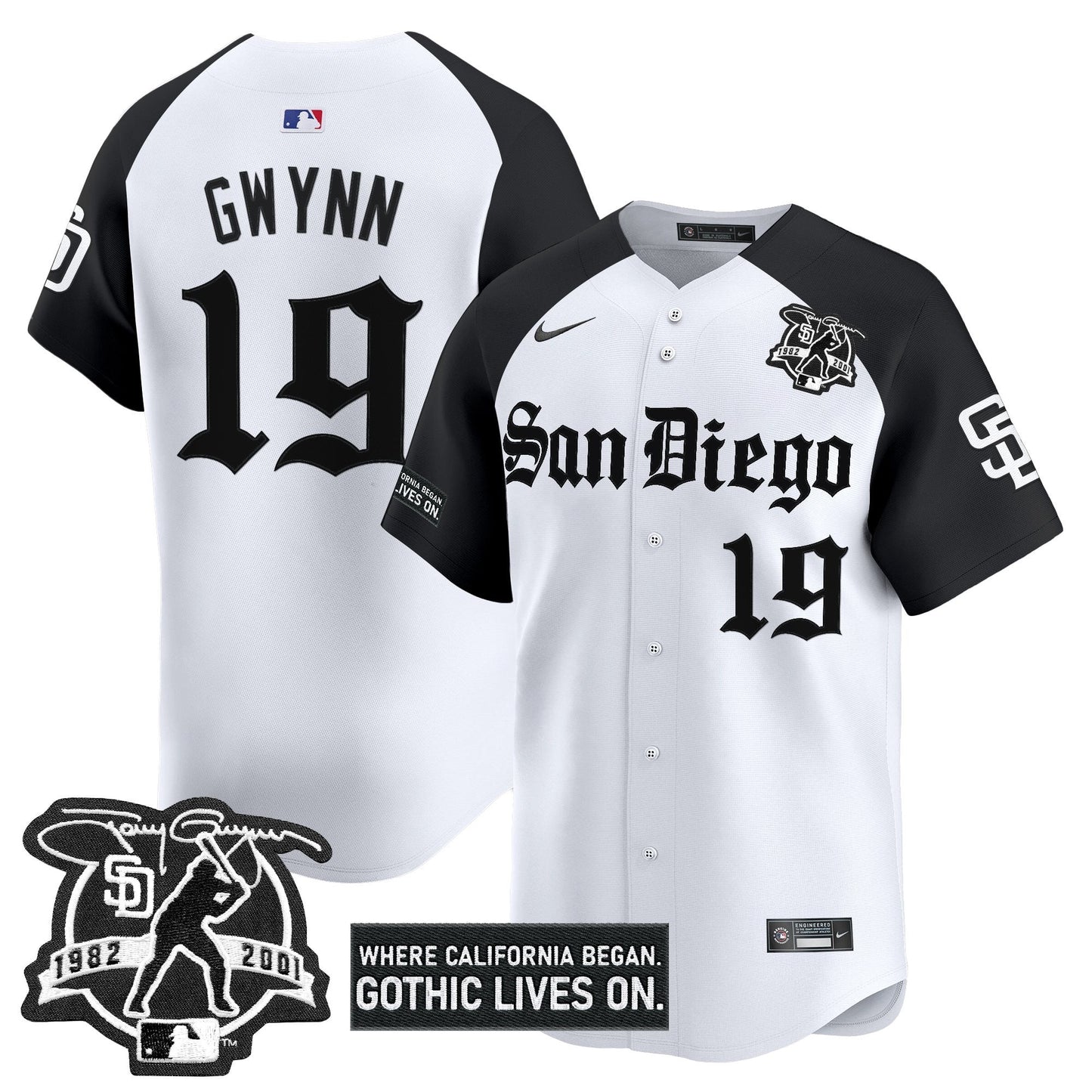 Men's San Diego Padres 'Gothic Edition' Vapor Premier Limited Jersey - All Stitched