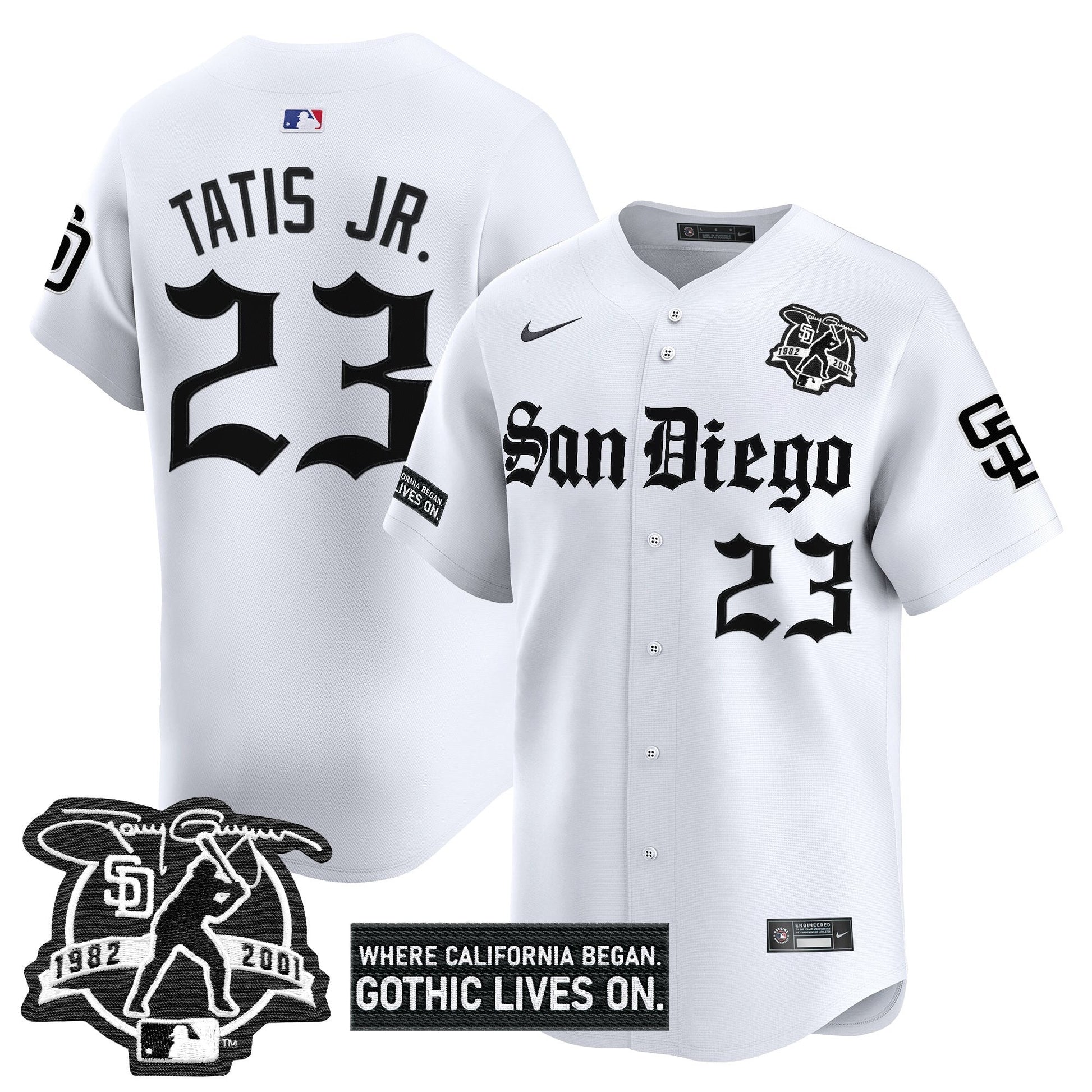 Men's San Diego Padres 'Gothic Edition' Vapor Premier Limited Jersey - All Stitched