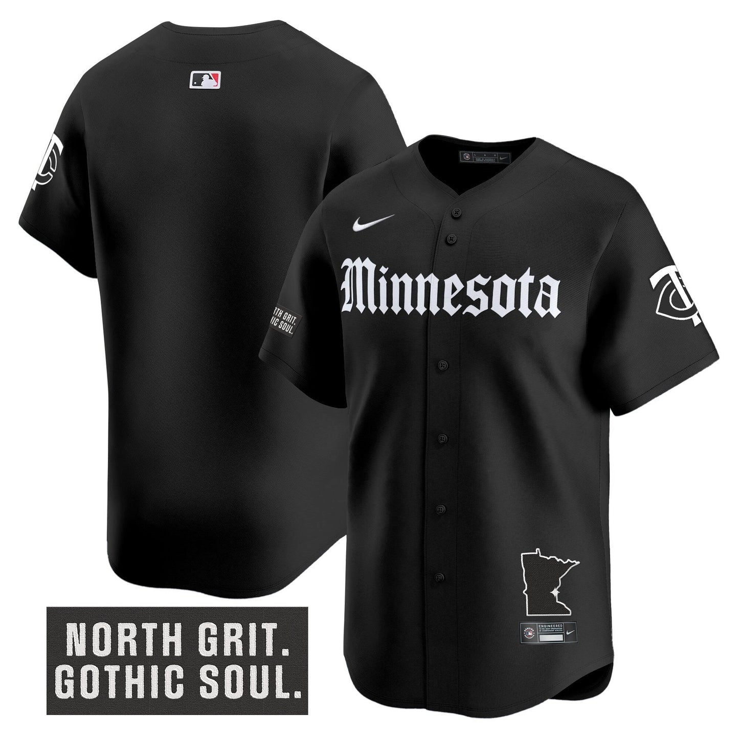 Men's Minnesota Twins 'Gothic North Edition' Vapor Premier Limited Jersey - All Stitched