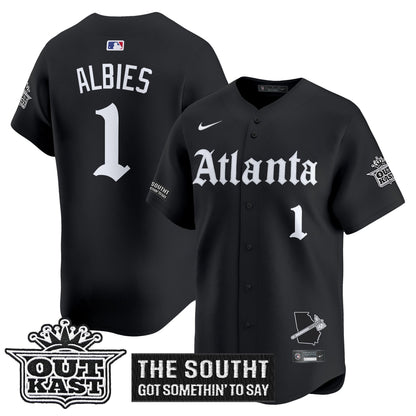 Men's Atlanta Braves 'Gothic South x Outkast Edition' Vapor Premier Limited Jersey - All Stitched