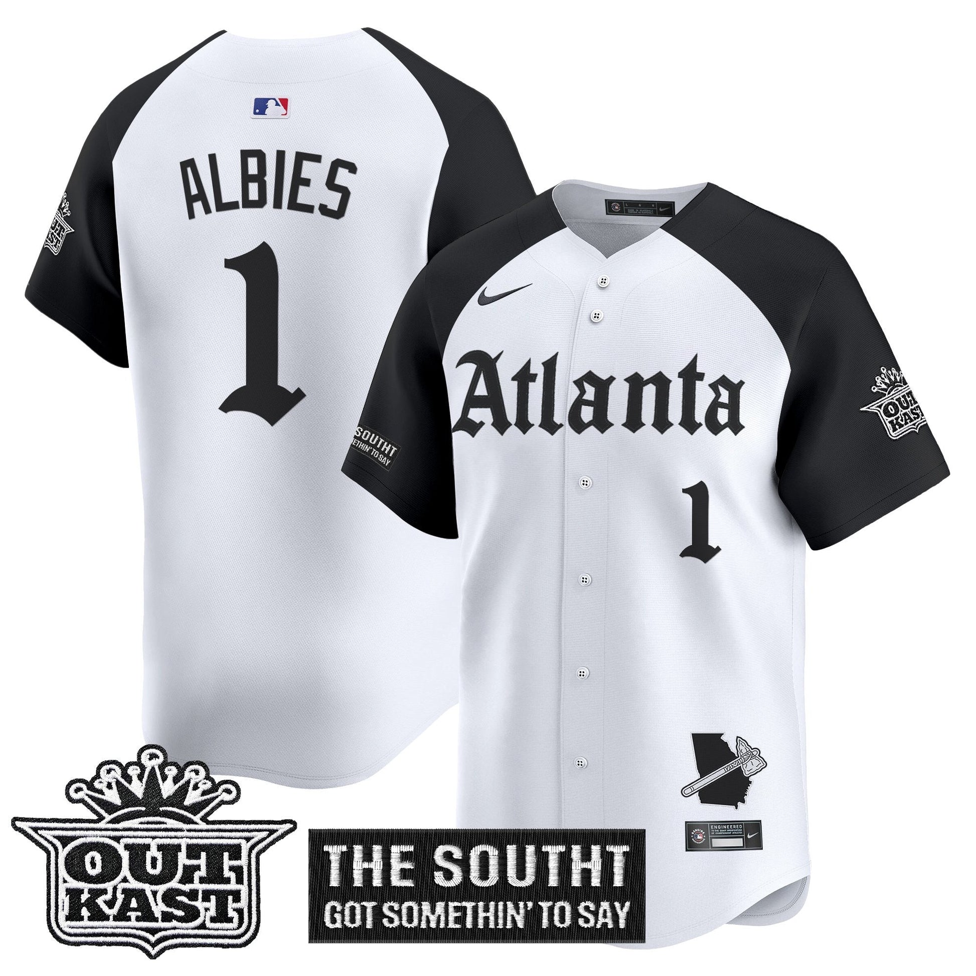 Men's Atlanta Braves 'Gothic South x Outkast Edition' Vapor Premier Limited Jersey - All Stitched