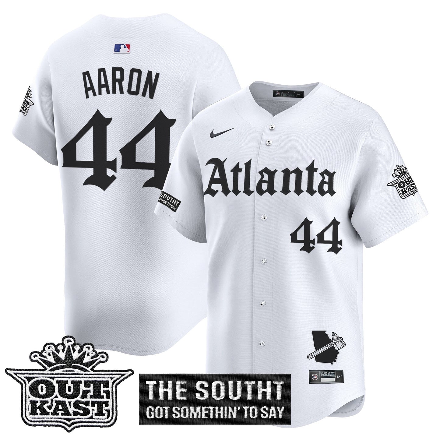 Men's Atlanta Braves 'Gothic South x Outkast Edition' Vapor Premier Limited Jersey - All Stitched