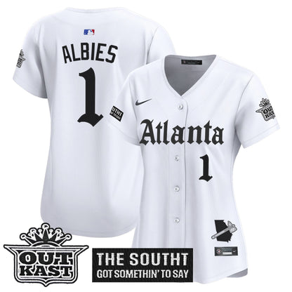 Women's Atlanta Braves 'Gothic South x Outkast Edition' Vapor Premier Limited Jersey - All Stitched