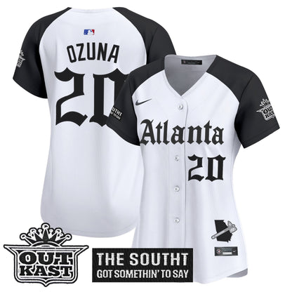 Women's Atlanta Braves 'Gothic South x Outkast Edition' Vapor Premier Limited Jersey - All Stitched