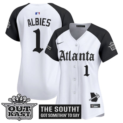 Women's Atlanta Braves 'Gothic South x Outkast Edition' Vapor Premier Limited Jersey - All Stitched