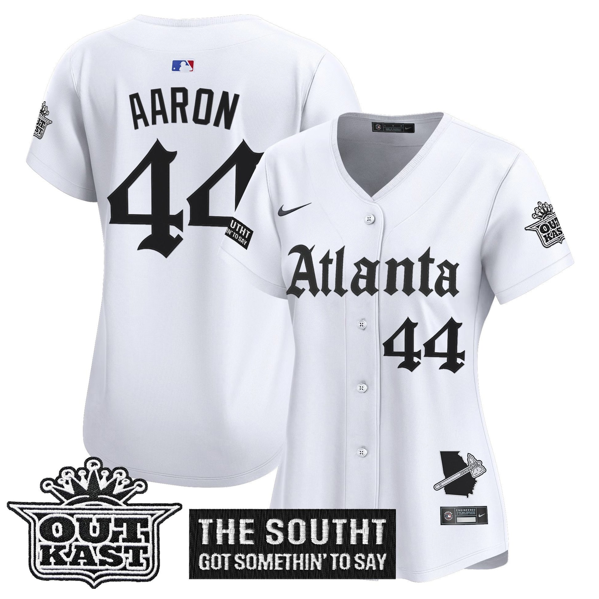 Women's Atlanta Braves 'Gothic South x Outkast Edition' Vapor Premier Limited Jersey - All Stitched