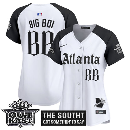 Women's Atlanta Braves 'Gothic South x Outkast Edition' Vapor Premier Limited Jersey - All Stitched