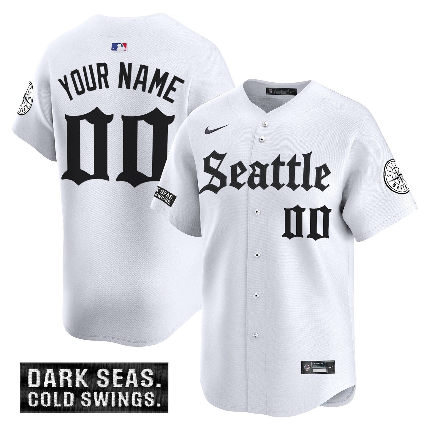 Seattle Mariners 'Deep Sea Gothic Edition' Vapor Premier Limited Custom Jersey - All Stitched