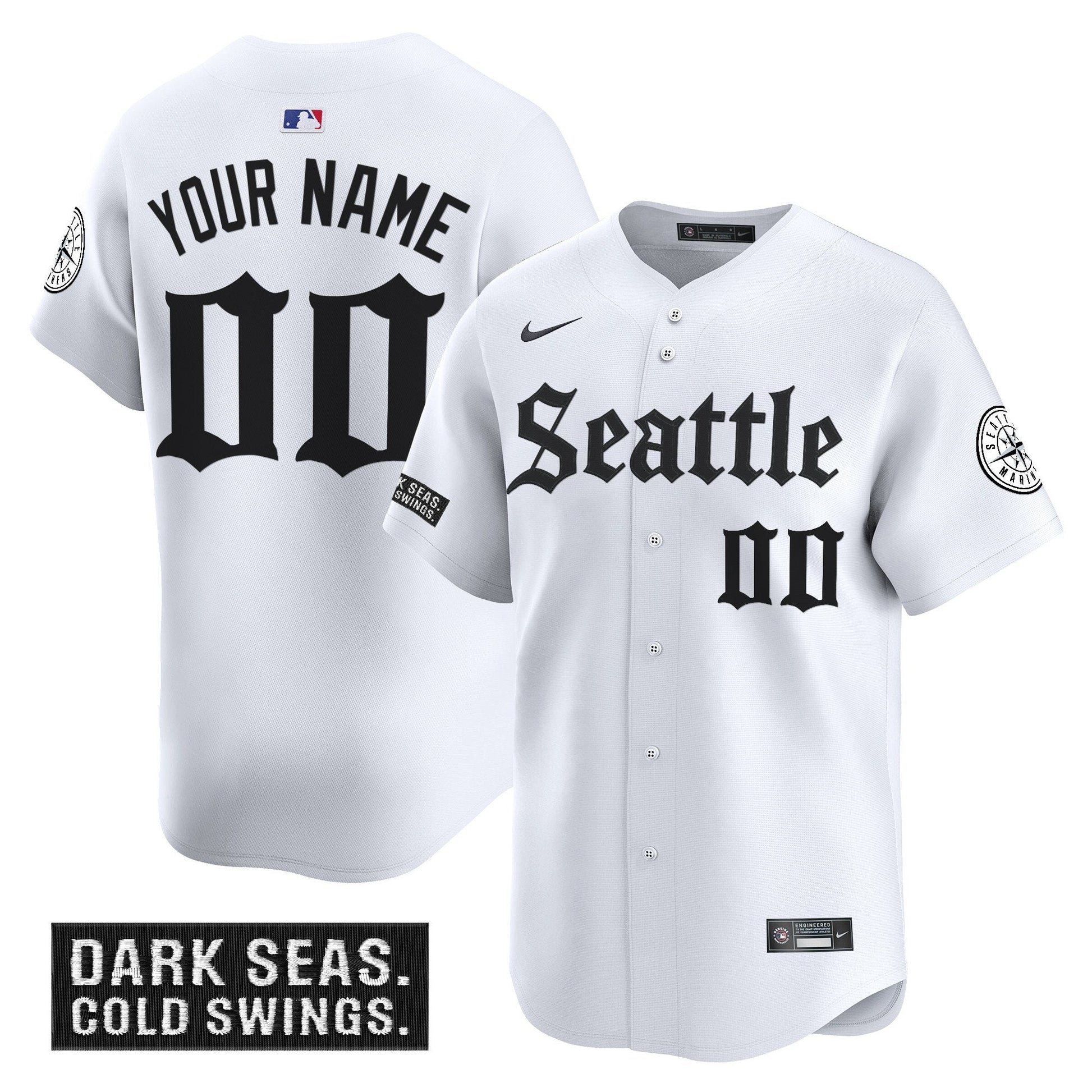 Seattle Mariners 'Deep Sea Gothic Edition' Vapor Premier Limited Custom Jersey - All Stitched