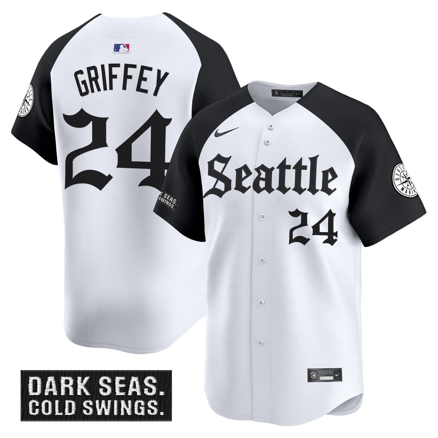 Men's Seattle Mariners 'Deep Sea Gothic Edition' Vapor Premier Limited Jersey - All Stitched
