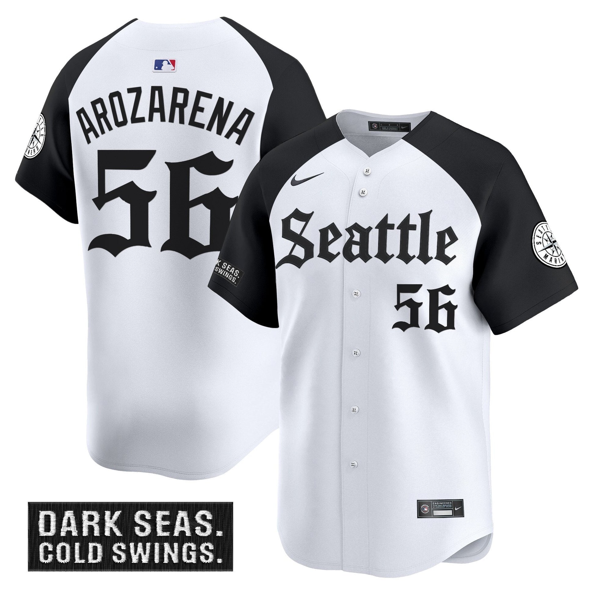 Men's Seattle Mariners 'Deep Sea Gothic Edition' Vapor Premier Limited Jersey - All Stitched