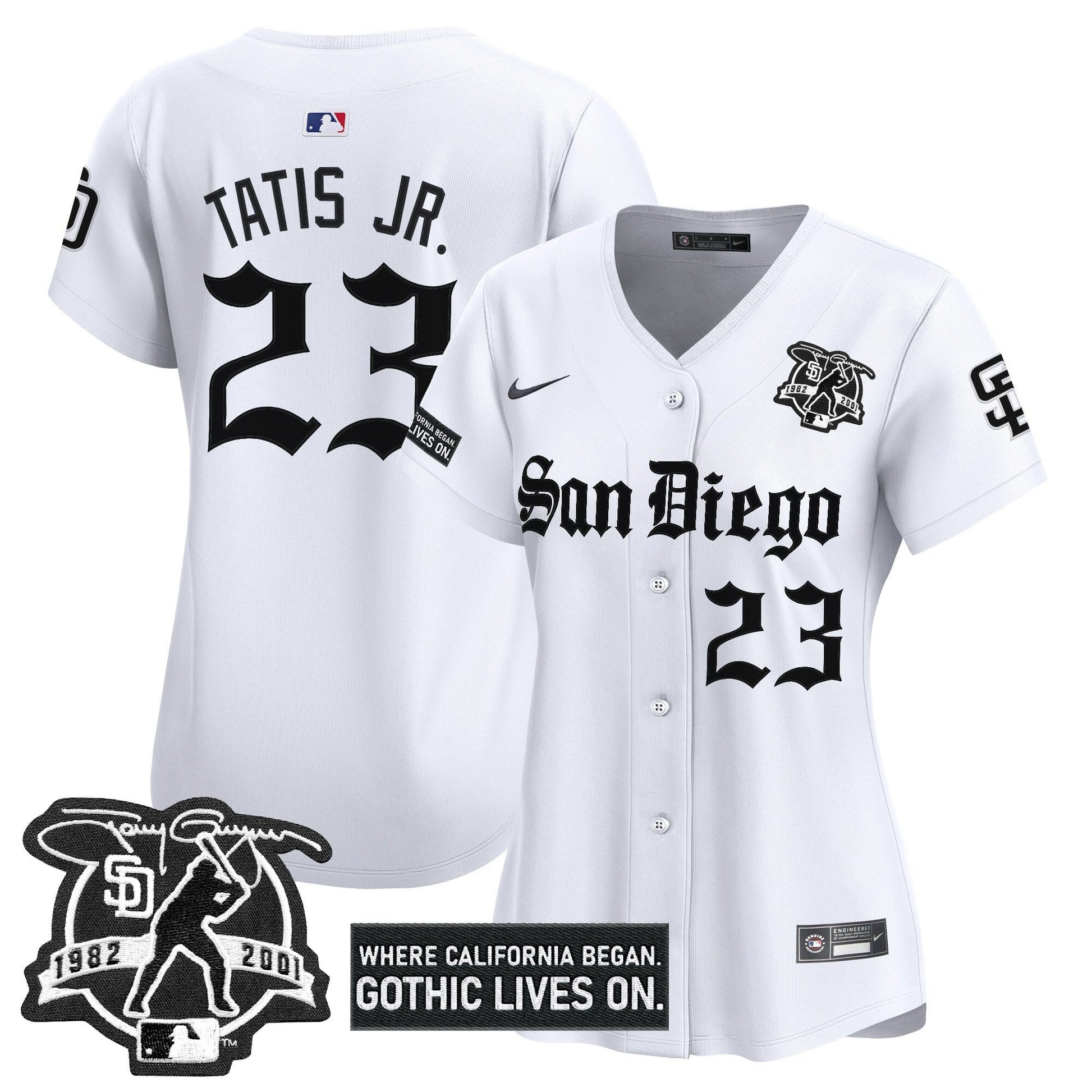 Women's San Diego Padres 'Gothic Edition' Vapor Premier Limited Jersey - All Stitched