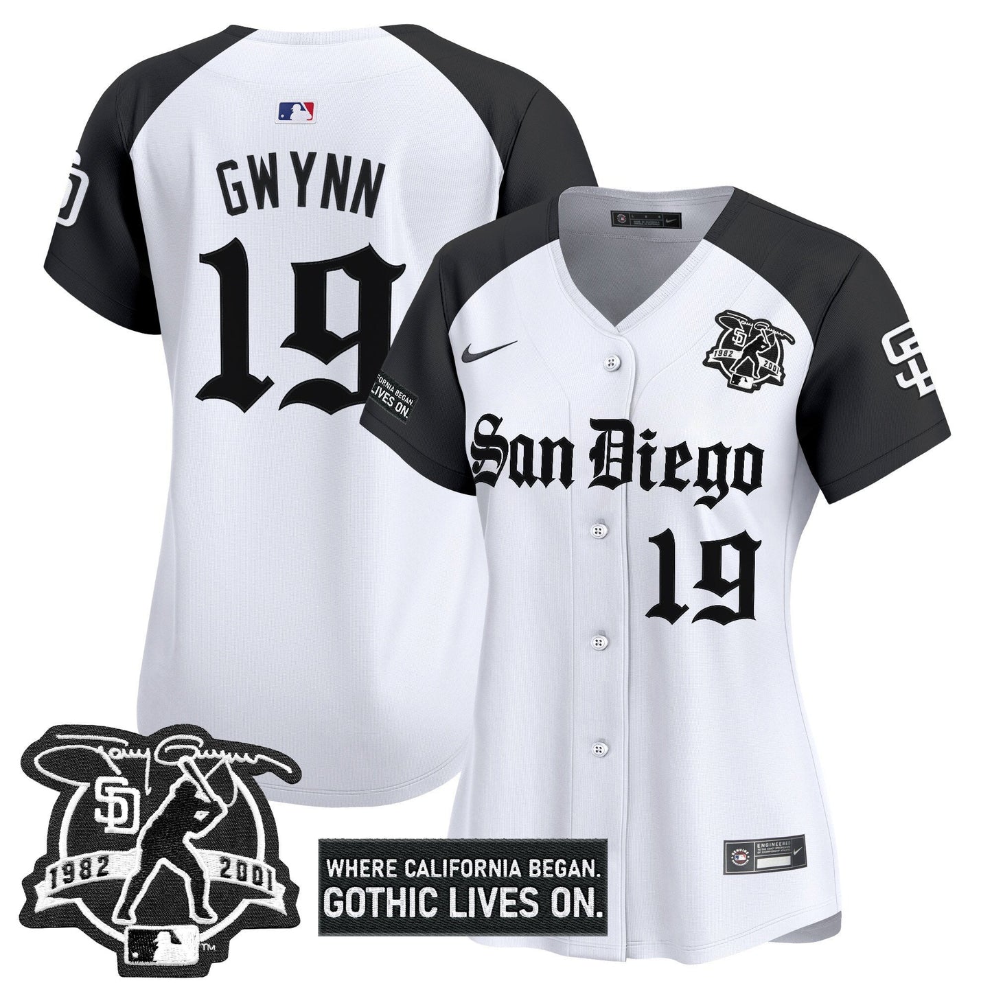 Women's San Diego Padres 'Gothic Edition' Vapor Premier Limited Jersey - All Stitched