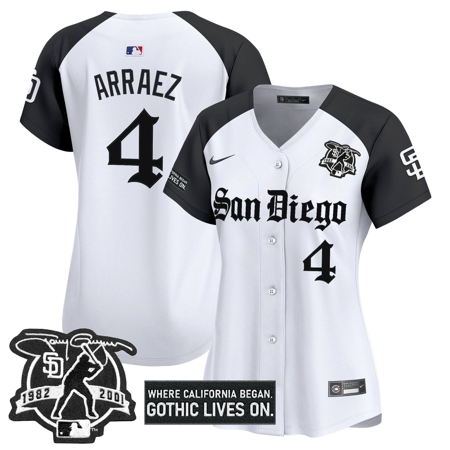 Women's San Diego Padres 'Gothic Edition' Vapor Premier Limited Jersey - All Stitched