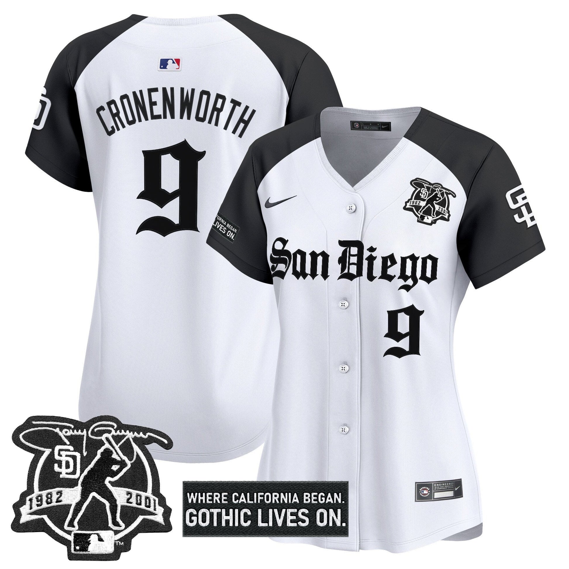 Women's San Diego Padres 'Gothic Edition' Vapor Premier Limited Jersey - All Stitched