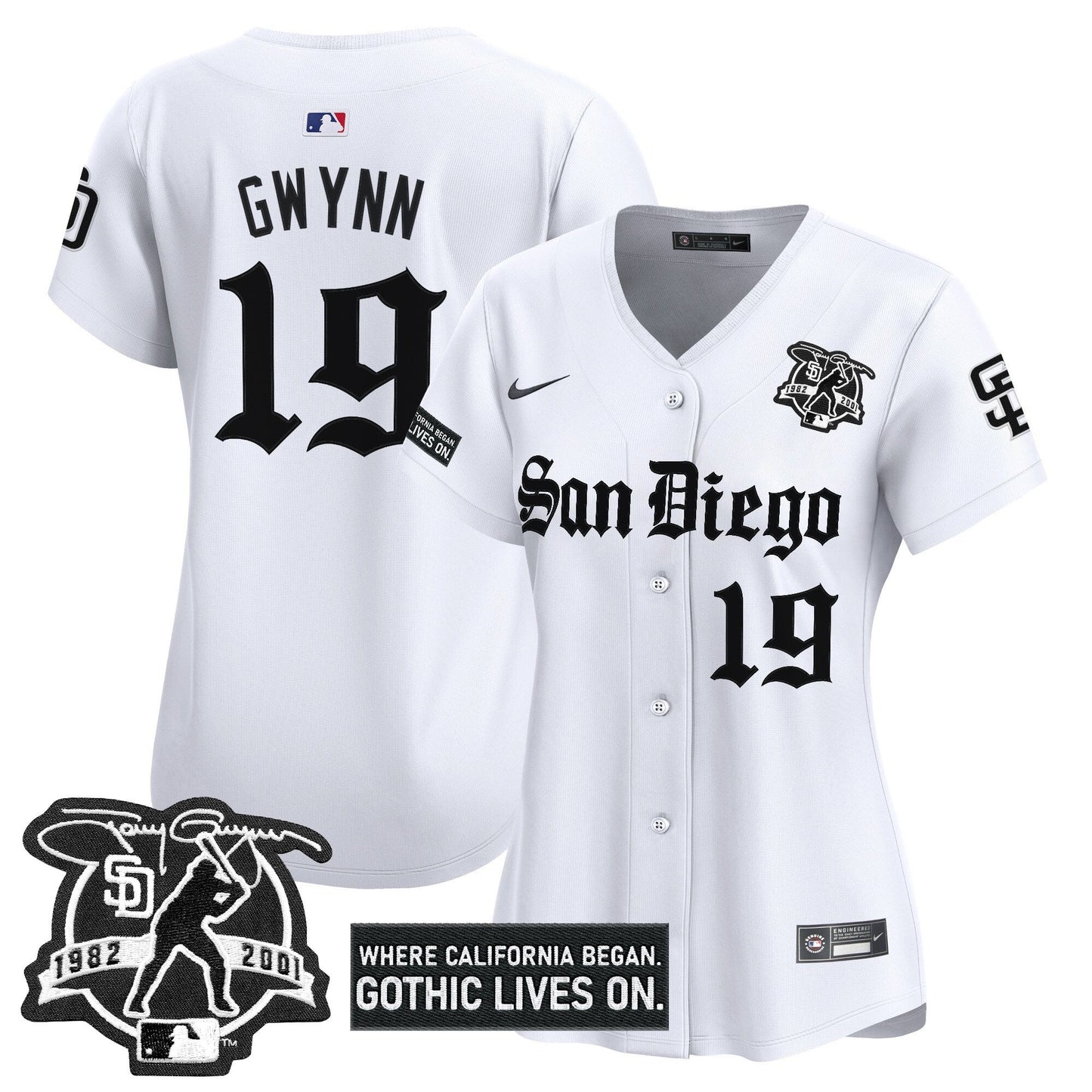 Women's San Diego Padres 'Gothic Edition' Vapor Premier Limited Jersey - All Stitched
