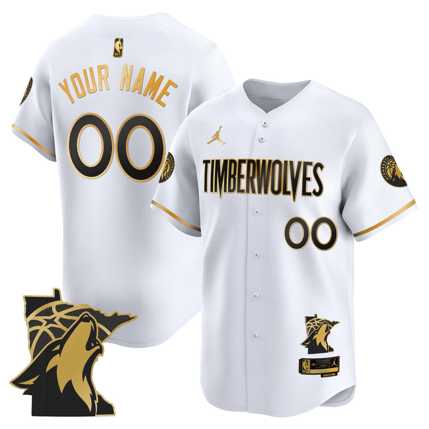 Minnesota Timberwolves 2025 Vapor Baseball Custom Jersey - All Stitched