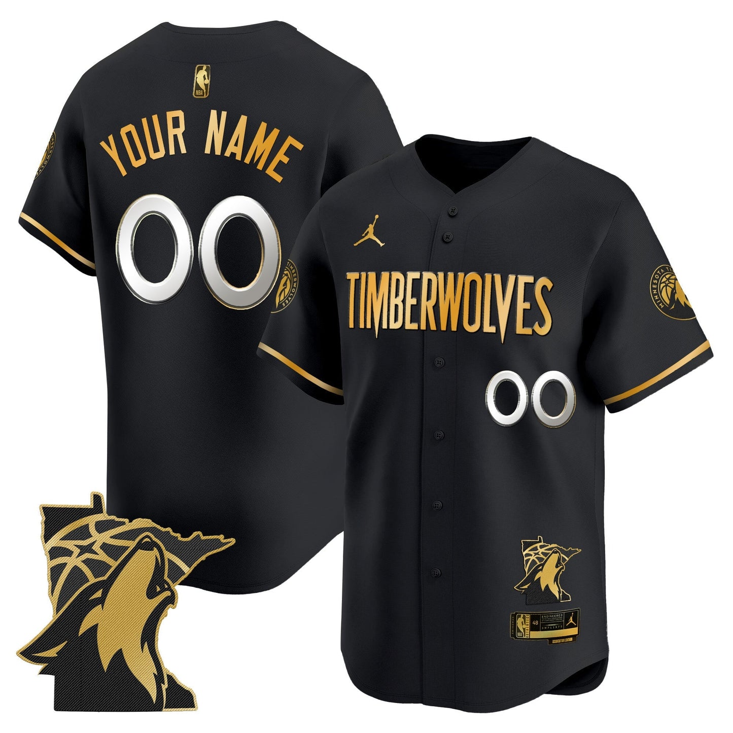 Minnesota Timberwolves 2025 Vapor Baseball Custom Jersey - All Stitched