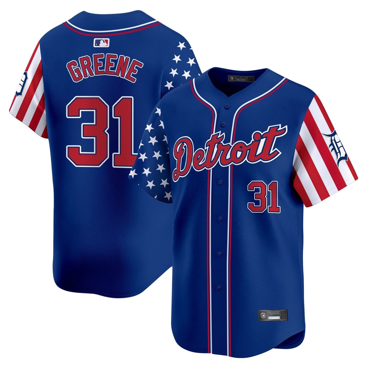 Men's Detroit Tigers 2025 Independence Day Vapor Premier Limited Jersey - All Stitched