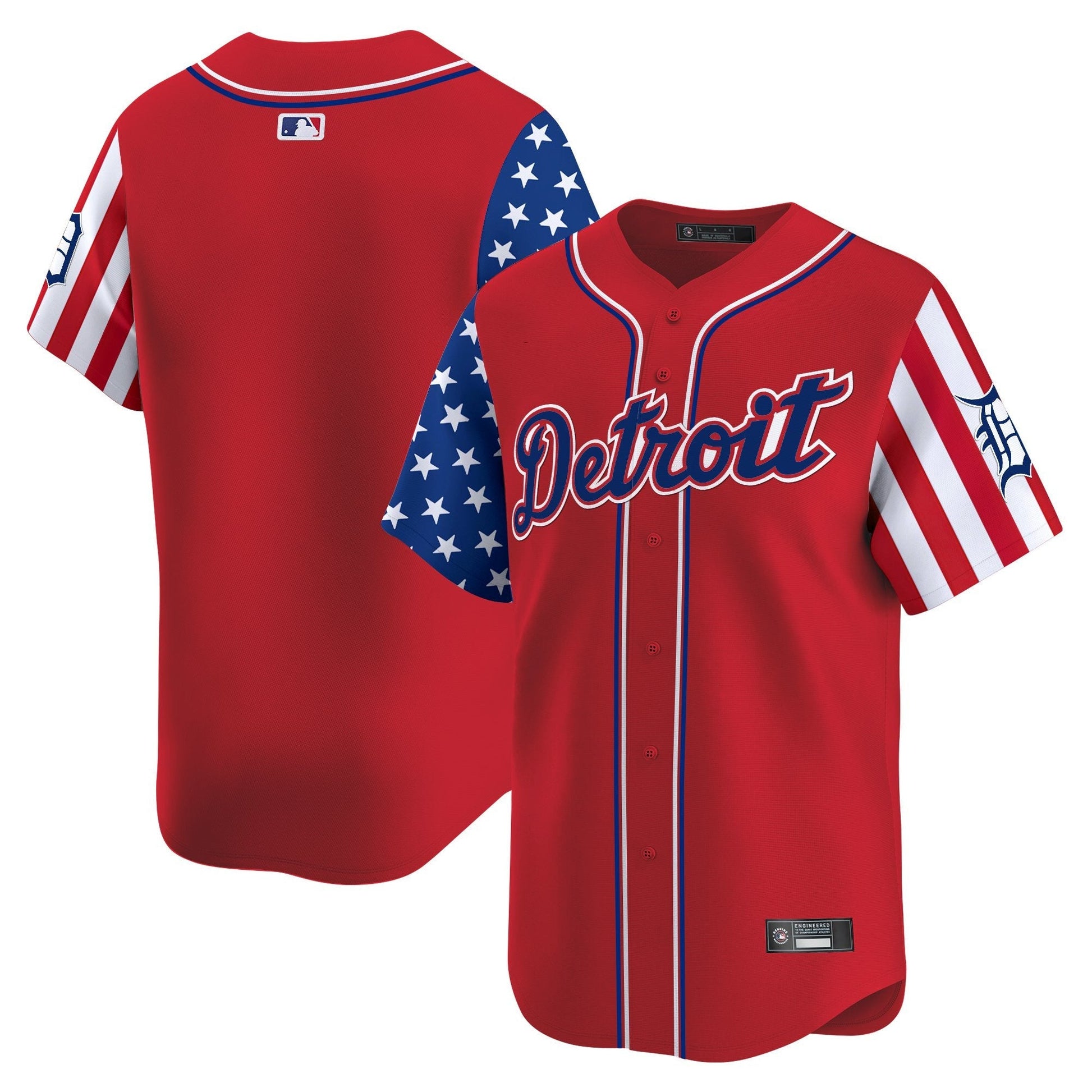 Men's Detroit Tigers 2025 Independence Day Vapor Premier Limited Jersey - All Stitched