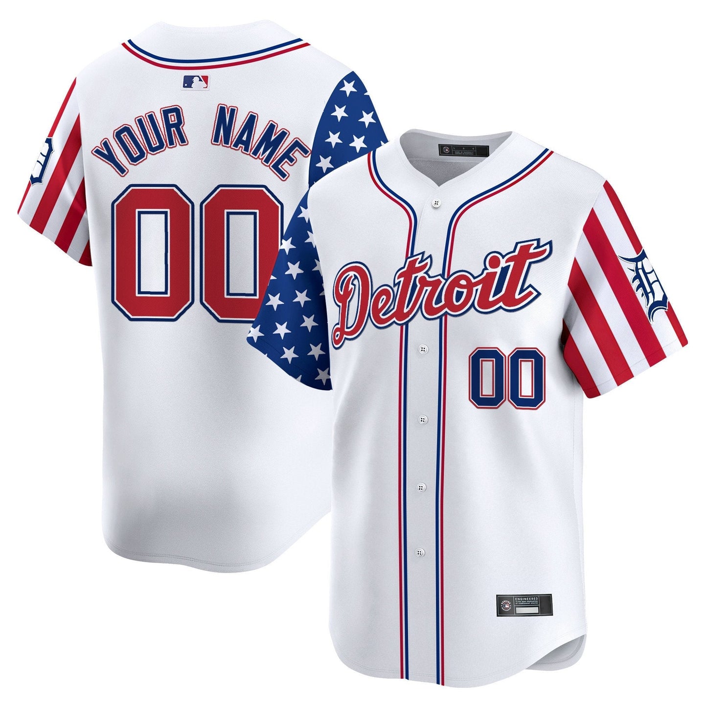 Detroit Tigers 2025 Memorial Day Vapor Premier Limited Custom Jersey - All Stitched
