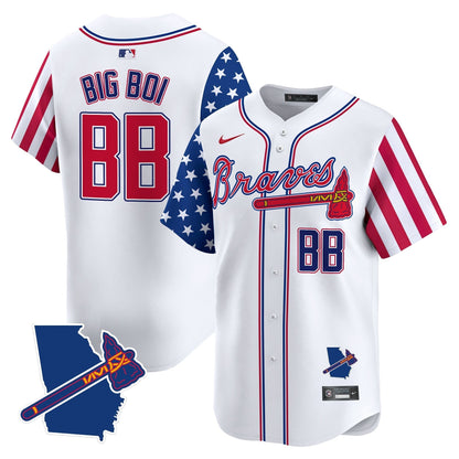 Men's Atlanta Braves 2025 Memorial Day Vapor Premier Limited Jersey - All Stitched